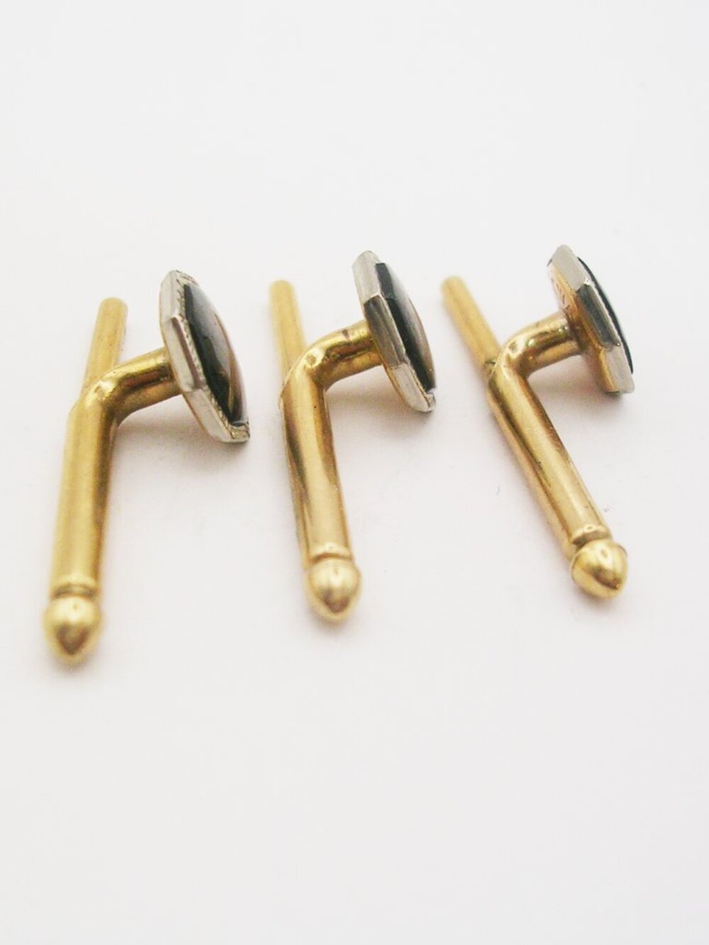 Vintage Waistcoat Buttons Tuxedo Studs Set of 3 Mother of Pearl